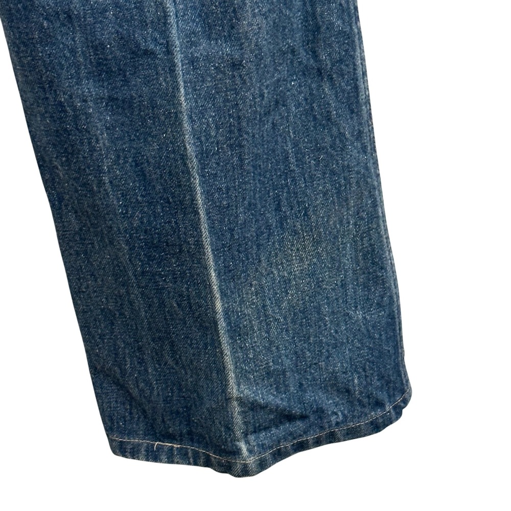 Vintage Viceroy Womens‎ Blue Denim Flare Jeans with Orange Stitching Size 28 x29 - Picture 10 of 12